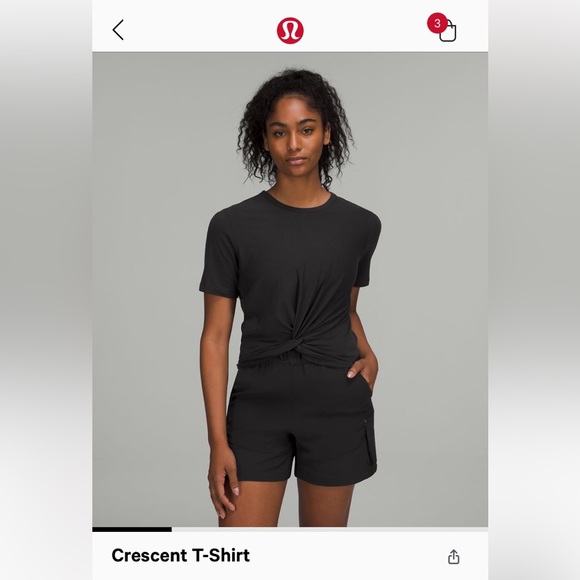 lululemon athletica Tops - Lululemon Crescent T-Shirt in Black